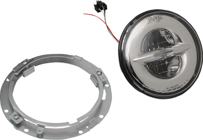 Drag Specialties Chrome 7" LED Headlight 1984-13 Harley Touring Street Road King