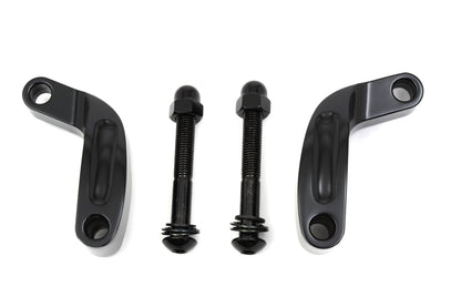 VTwin Black Prime Mirror Relocation Kit 2006-2017 Harley Dyna Softail Road King