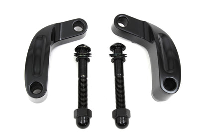 VTwin Black Prime Mirror Relocation Kit 2006-2017 Harley Dyna Softail Road King