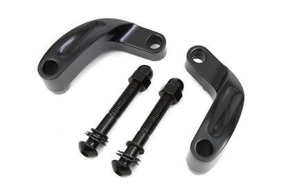 VTwin Black Prime Mirror Relocation Kit 2006-2017 Harley Dyna Softail Road King