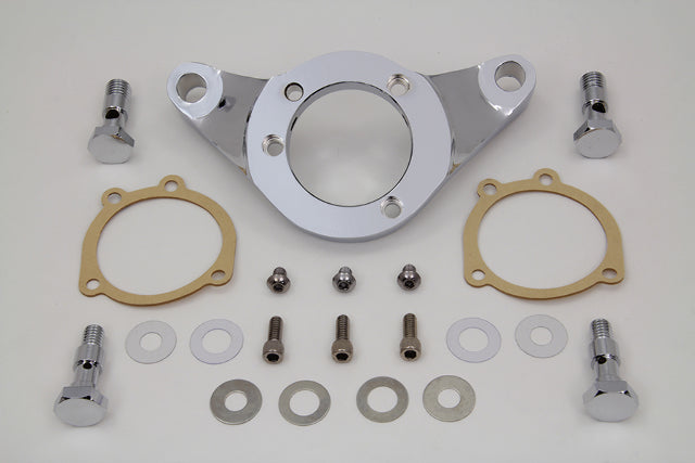 Vtwin Chrome Carb/EFI Air Cleaner Bracket Kit 1993-2017 Harley FLT FXD FLST FXST
