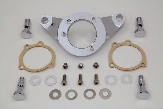 Vtwin Chrome Carb/EFI Air Cleaner Bracket Kit 1993-2017 Harley FLT FXD FLST FXST