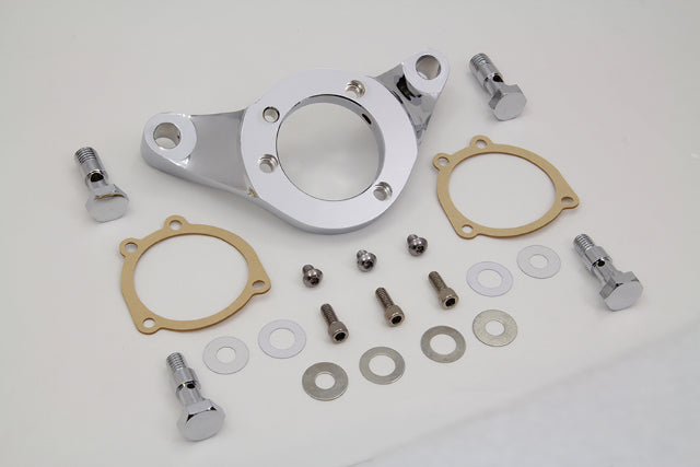 Vtwin Chrome Carb/EFI Air Cleaner Bracket Kit 1993-2017 Harley FLT FXD FLST FXST