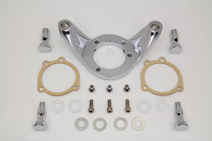 Vtwin Chrome Carb/EFI Air Cleaner Bracket Kit 1993-2017 Harley FLT FXD FLST FXST