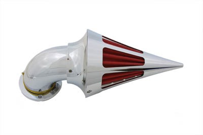 Vtwin Panzer Chrome S&S E Carb Cone Spike Slot Style Air Cleaner Harley Touring