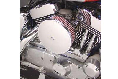 Vtwin Velo Dish Chrome Air Filter Kit for 1992-2017 Harley Softail Touring FXD