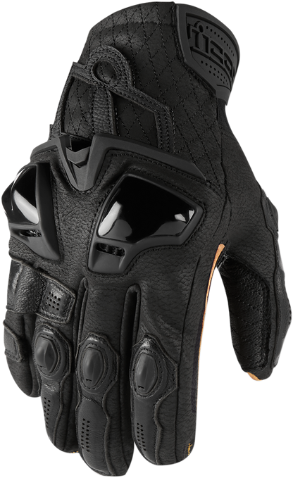 Icon Mens Hypersport Leather Dual Sport Motorcycle Riding Street Racing Gloves