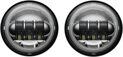 Custom Dynamics 4.5" LED Chrome Passing Lamp Lights 2005-2024 Harley Touring