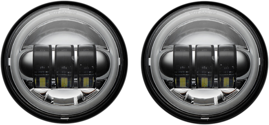 Custom Dynamics 4.5" LED Chrome Passing Lamp Lights 2005-2024 Harley Touring
