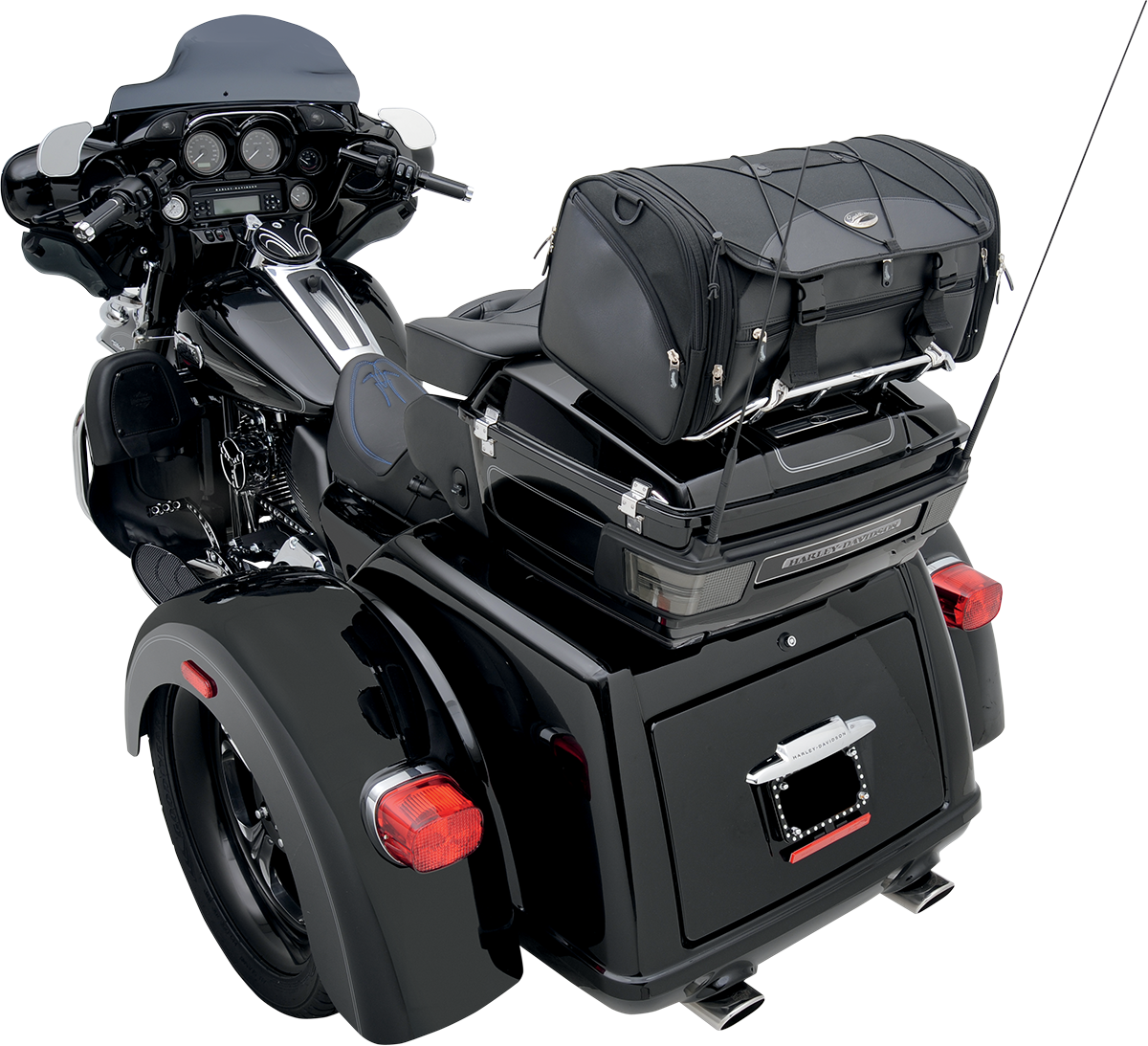 Saddlemen Deluxe Rear Universal Motorcycle Tour Pak Rack Luggage Bag Harley
