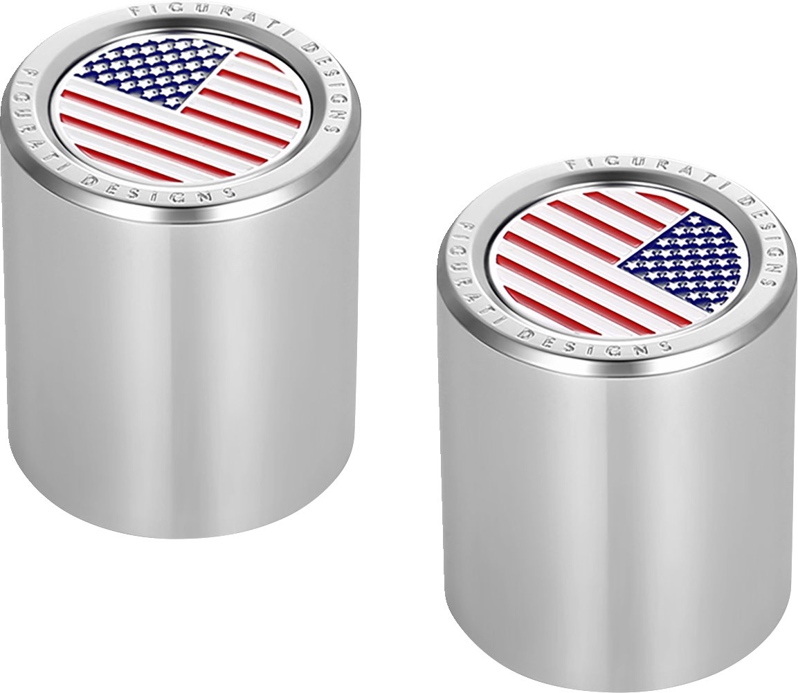 Figurati Designs American Flag Short Magnetic Docking Hardware Covers for Harley