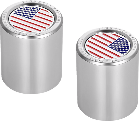 Figurati Designs American Flag Short Magnetic Docking Hardware Covers for Harley