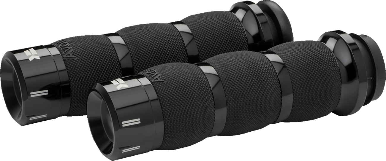 Khrome Werks Klassic Air Cushion Handlebar Cable Hand Grips for 1982-2022 Harley