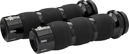 Khrome Werks Klassic Air Cushion Handlebar Cable Hand Grips for 1982-2022 Harley