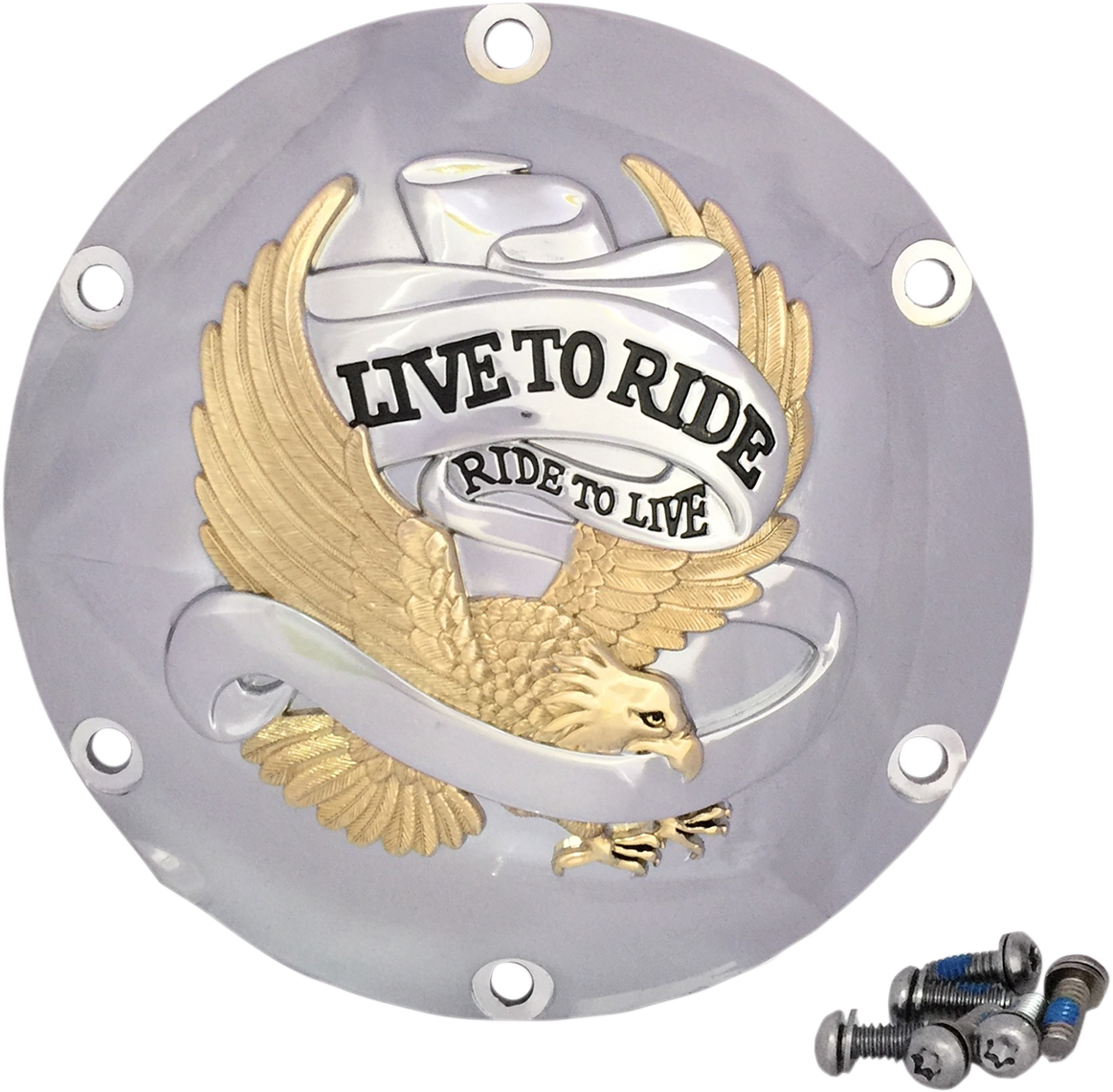 Drag Specialties Gold 6 Hole Live to Ride Derby Cover 2004-2022 Harley Sportster