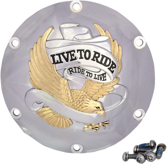Drag Specialties Gold 6 Hole Live to Ride Derby Cover 2004-2022 Harley Sportster