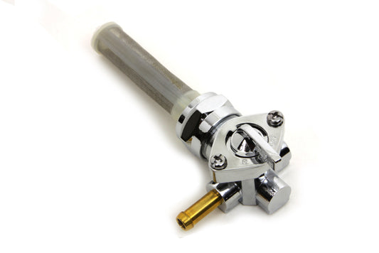 Vtwin Chrome Petcock 90 Degree Left Outlet fits 1975-1995 Harley FX FXR FXD