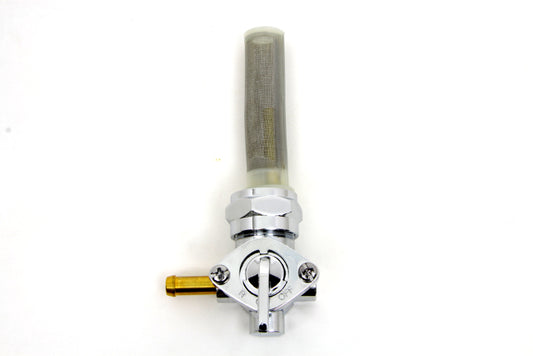 Vtwin Chrome Petcock 90 Degree Left Outlet fits 1975-1995 Harley FX FXR FXD
