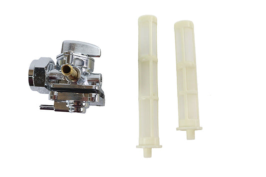 VTwin Fuel Valve Vacuum Chrome Petcock for 1995-2001 Harley Dyna Softail Touring
