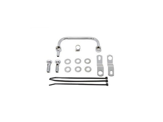 Vtwin Chrome Carburetor Breather Manifold Kit 1993-1999 Harley Davidson FXST