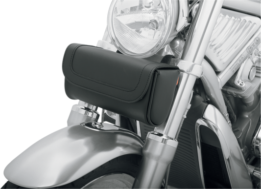 Saddlemen Leather Highwayman Front Fork Motorcycle Tool Pouch for Harley FXD FXR