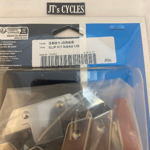 Drag Specialties Hard Lid Clip Kit for Harley Touring Hard Saddlebags