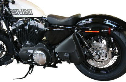 Willie & Max Leather Left Side Swing Arm Saddlebag 1986-2022 Harley Sportster