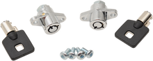 Drag Specialties Chrome Motorcycle Saddlebag Lock Set 2014-2023 Harley Touring