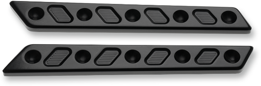 Joker Machine Pair Techno Saddlebag Latch Inserts for 2014-2024 Harley Touring