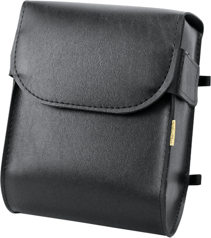 Willie & Max Solid Black Leather Raptor Motorcycle Sissy Bar Bag for Harley