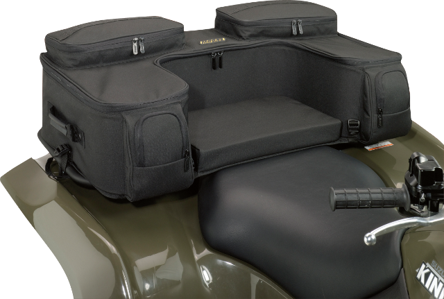 Moose Black 36" x 19" x 8" Rear Zipper Ozark ATV Storage Rack Bag & Foam Seat