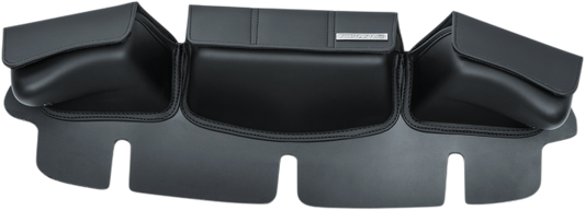 Kuryakyn 5212 Black 3 pocket Windshield Fairing Bag for 96-13 Harley Touring