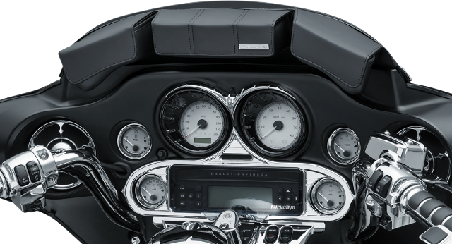 Kuryakyn 5212 Black 3 pocket Windshield Fairing Bag for 96-13 Harley Touring