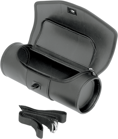 Saddlemen Black Leather Twist Lock Cruis'n Deluxe Tool Bag for Harley Davidson