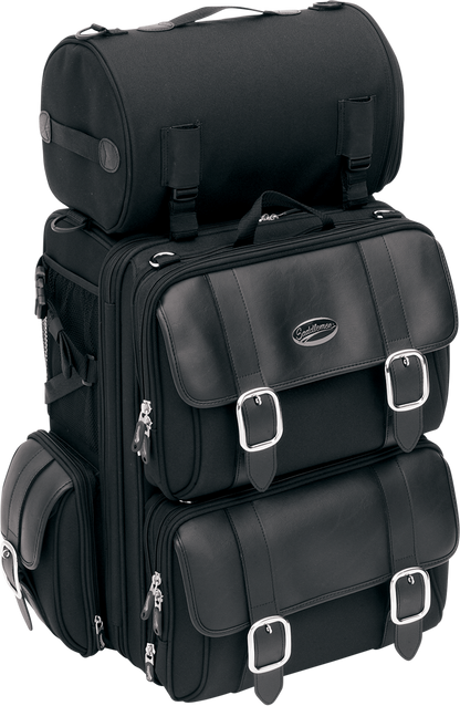 Saddlemen S2300DE Deluxe Sissy Bar Motorcycle Touring Bag Harley Davidson FXR XL