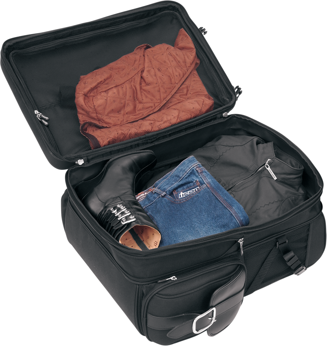 Saddlemen S2300DE Deluxe Sissy Bar Motorcycle Touring Bag Harley Davidson FXR XL