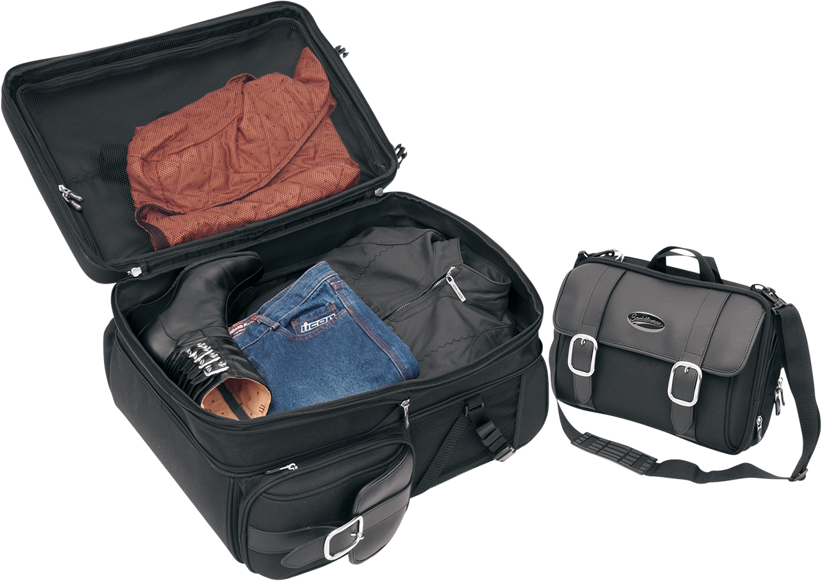 Saddlemen S2300DE Deluxe Sissy Bar Motorcycle Touring Bag Harley Davidson FXR XL