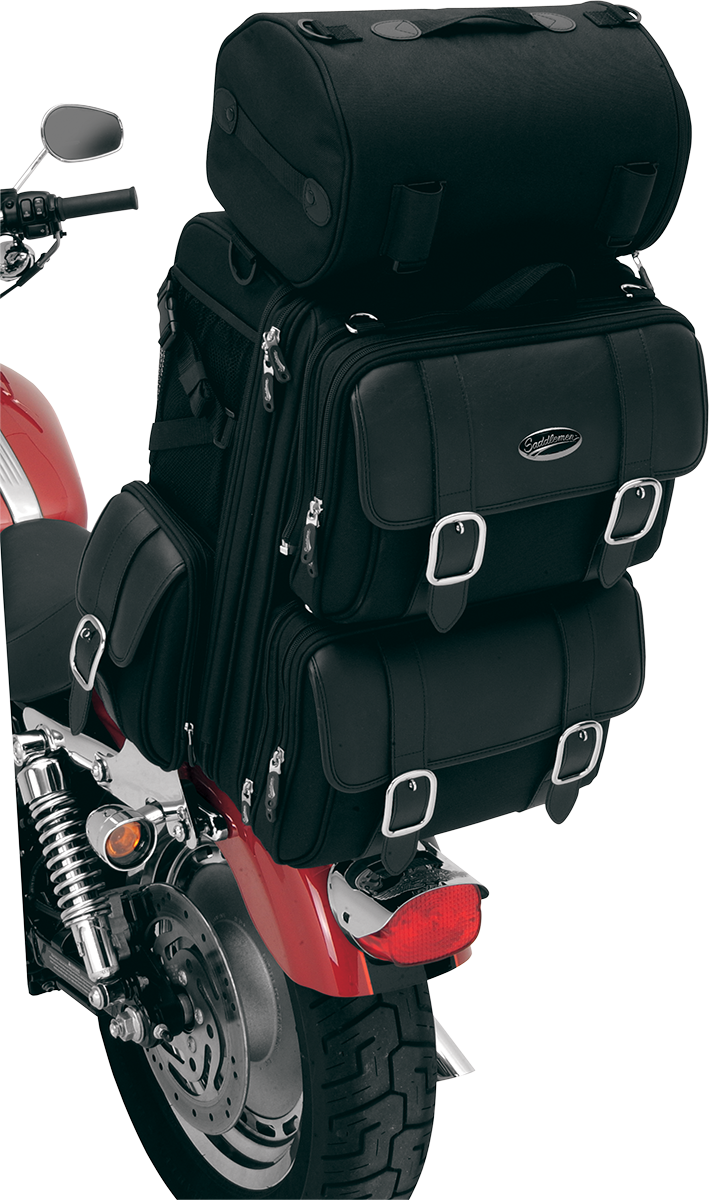 Saddlemen S2300DE Deluxe Sissy Bar Motorcycle Touring Bag Harley Davidson FXR XL