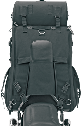 Saddlemen Drifter Synthetic Leather Sissy Bar Motorcycle Touring Bag EX2200