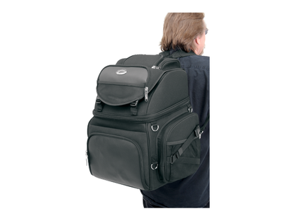 Saddlemen Synthetic Leather Sissy Bar Motorcycle Touring Bag BR3400