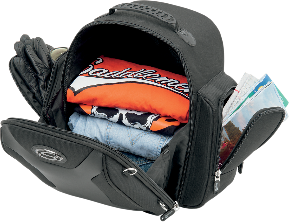 Saddlemen Textile FTB1500 Motorcycle Sissy Bar Luggage Bag for Harley Davidson