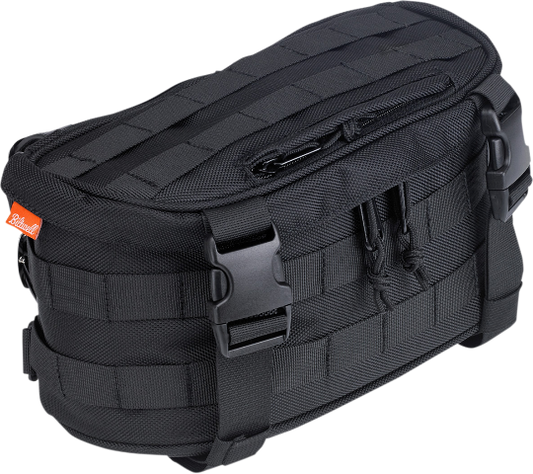 Biltwell Black Textile Exfil-7 Motorcycle Zipper Front Fork Bag Harley Davidson
