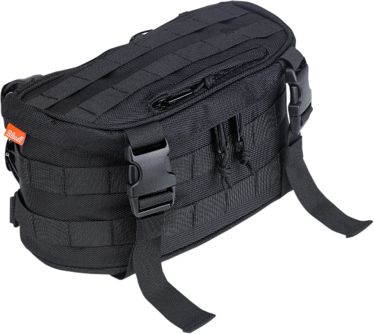 Biltwell Black Textile Exfil-7 Motorcycle Zipper Front Fork Bag Harley Davidson
