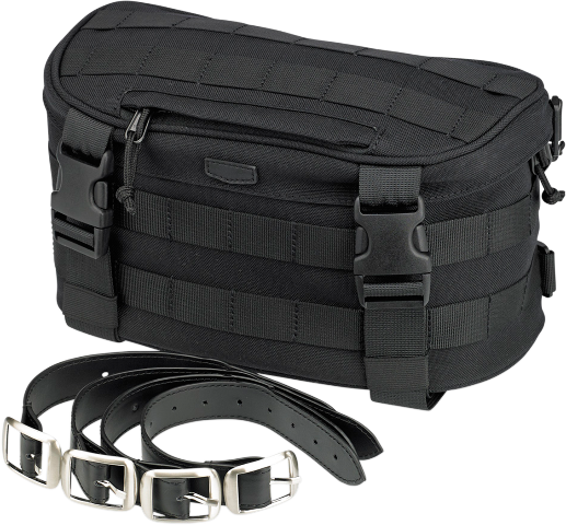 Biltwell Black Textile Exfil-7 Motorcycle Zipper Front Fork Bag Harley Davidson