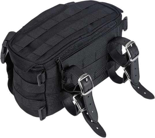 Biltwell Black Textile Exfil-7 Motorcycle Zipper Front Fork Bag Harley Davidson