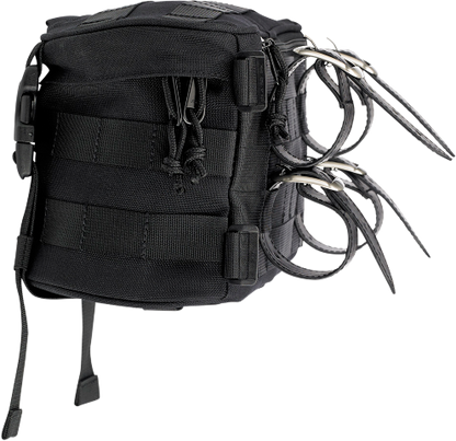 Biltwell Black Textile Exfil-7 Motorcycle Zipper Front Fork Bag Harley Davidson