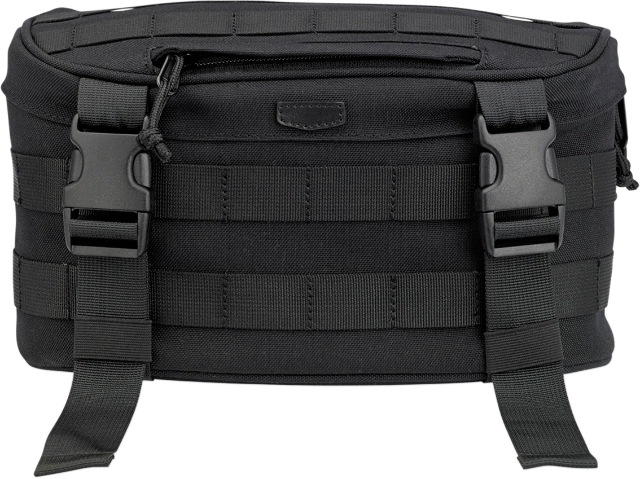 Biltwell Black Textile Exfil-7 Motorcycle Zipper Front Fork Bag Harley Davidson