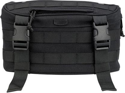 Biltwell Black Textile Exfil-7 Motorcycle Zipper Front Fork Bag Harley Davidson