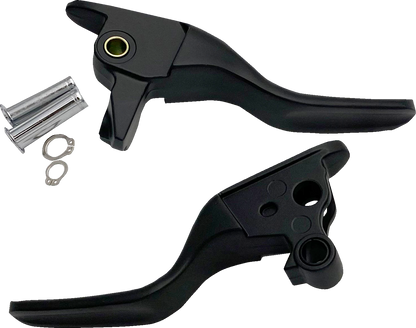 Drag Specialties Short Black Lever Set fits 2008-2013 Harley Touring FLHT FLHR