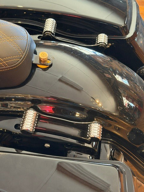 Pro Pad Chrome Grenade Magnetic Docking Points Covers for 2009-21 Harley Touring